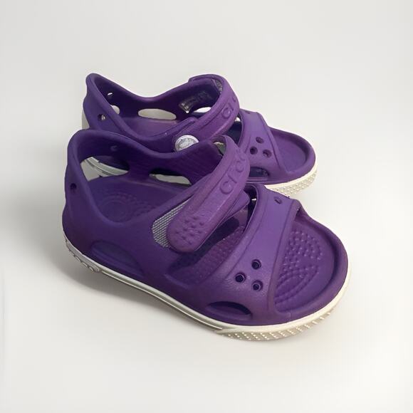 Crocs Kids Crocband Sandals Purple Sz 4 Toddler - Picture 1 of 4